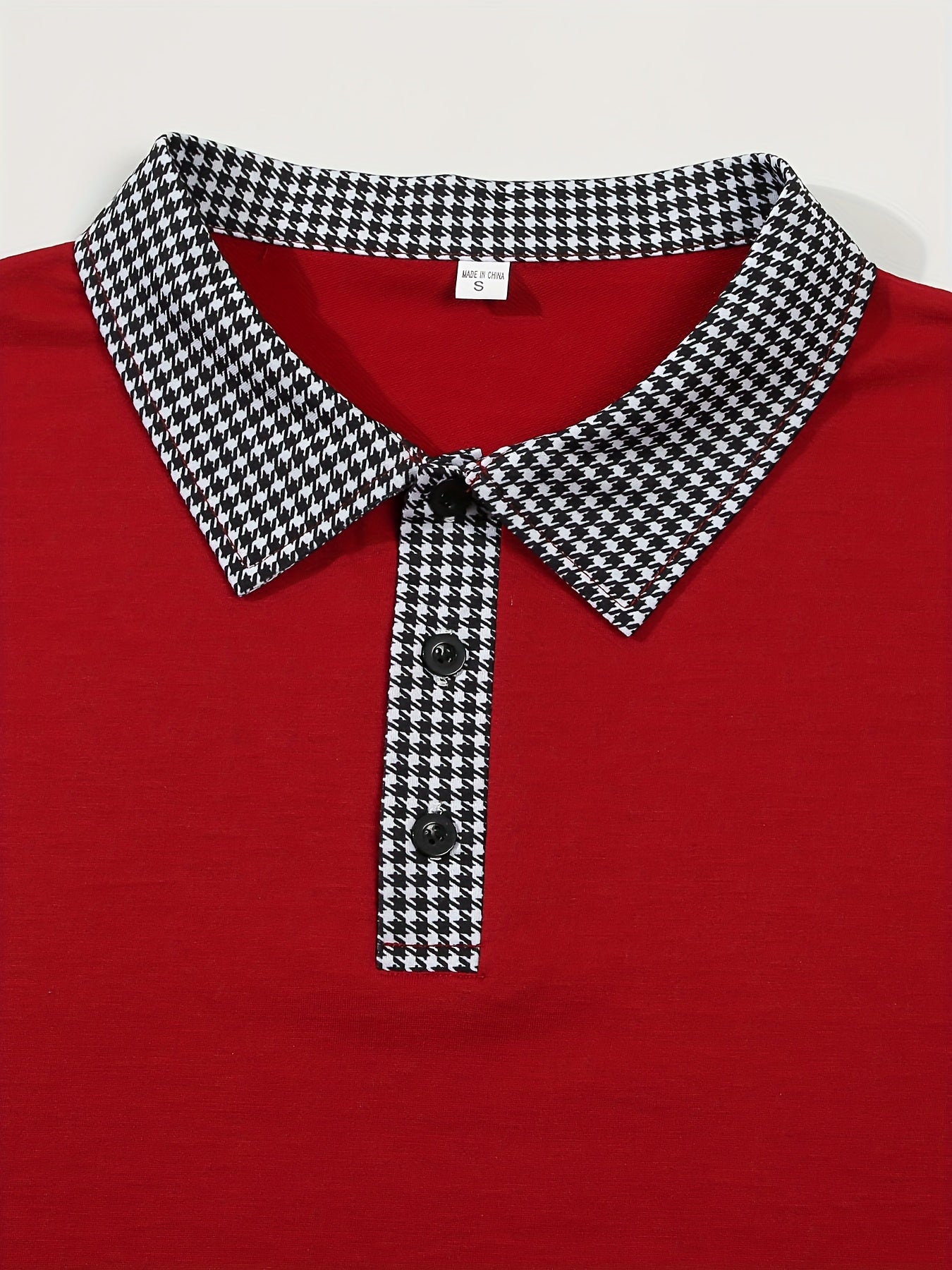 Men's Casual V-Neck Long Sleeve Rugby Shirt For Spring Autumn, Men's Clothing