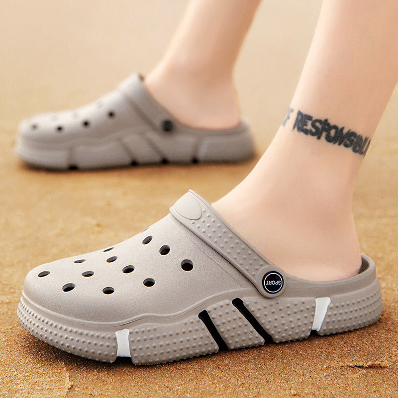 Unisex Clogs, Garden Shoes, Lightweight Non Slip Slides Slippers, Casual Hollow Out Beach Sandals, adult's footwear