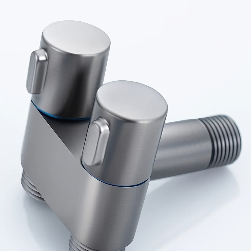 Versatile Wall-Mounted Spray Gun Set with Dual Stainless Steel Valves - Ideal for Bathroom, Pet Showers & More, Chrome Finish, Easy Installation, Fits G1/2 Hoses, Floor Cleaning Tool|Sleek Bathroom Fixture|Durable Alloy Const