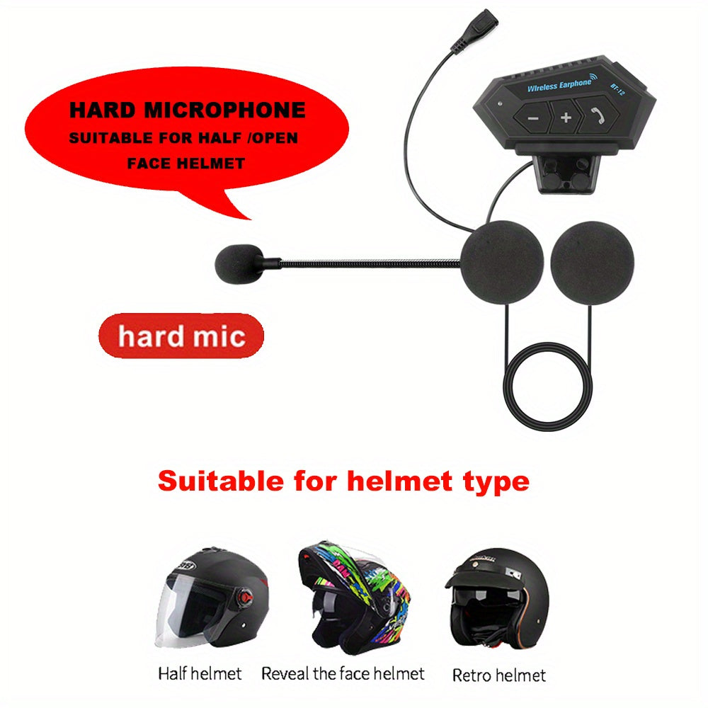 Motorcycle Wireless Helmet Headset Hands-free Call Kit Stereo Anti-interference Music Player Speaker