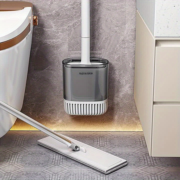 Essential Toilet Brush Set for Christmas And Halloween, Including a Toilet Brush, Holder, And a Flexible Brush Head with a Ventilated Stand. This Compact Wall-Mounted Toilet Brush Set Is Designed for Deep Cleaning in Bathroom