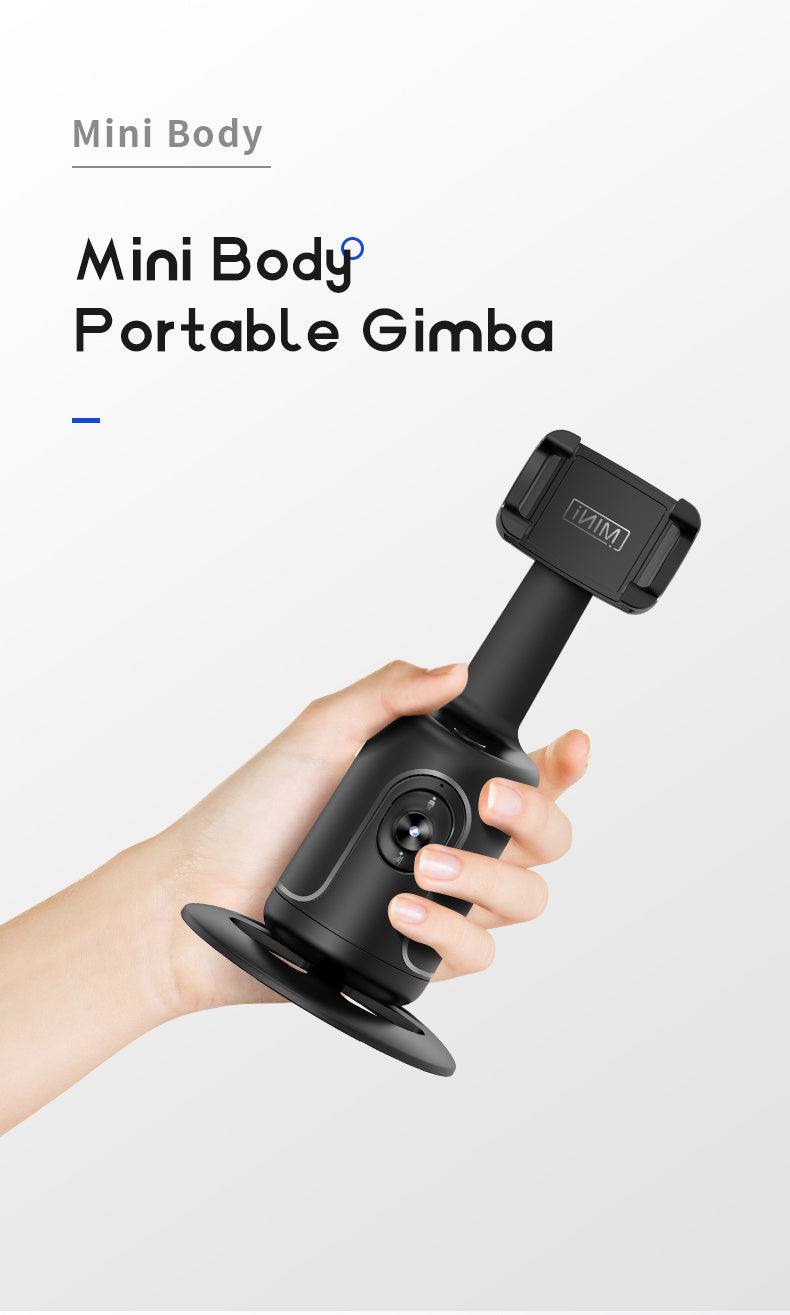 Compact 360° Auto Face Tracking Tripod & Selfie Stick - USB Rechargeable, Fast & Accurate for Vlogging, Live Streaming | Portable Smartphone Holder with Powerful Motor, Rotation, and App Control
