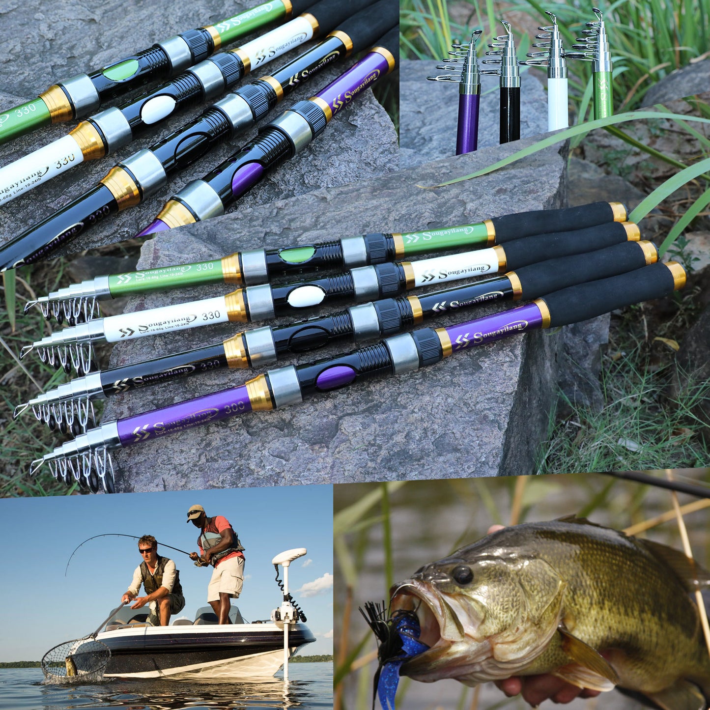 Sougayilang Telescopic Fishing Rod: Portable & Compact Design For Saltwater Fishing On The Go!