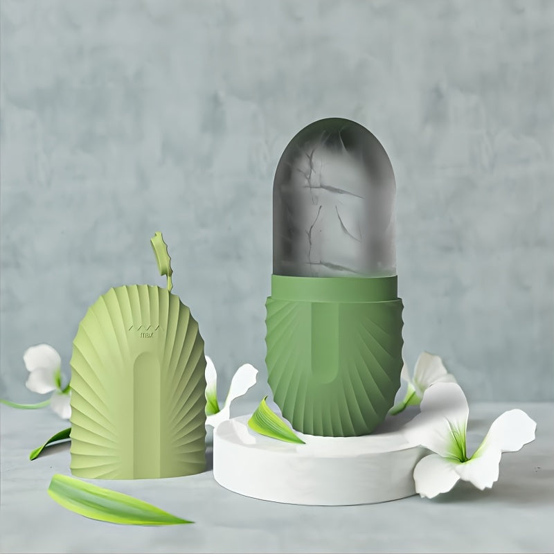 Ice Face Roller, Ice Roller For Face & Eye Puffiness, Facial Massager Contour And Enhance Skin Care & Glow, Ice Facial Roller Mold Cube, Reusable & Leakproof