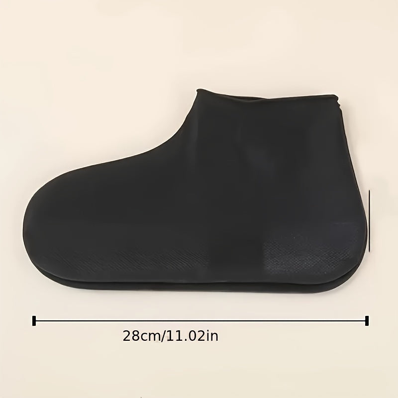 Pair of Silicone Shoe Covers - Waterproof & Rainproof, Reusable Non-Slip, Durable & Stretchy, Easy to Clean, for Men & Women, Outdoor Rain Gear