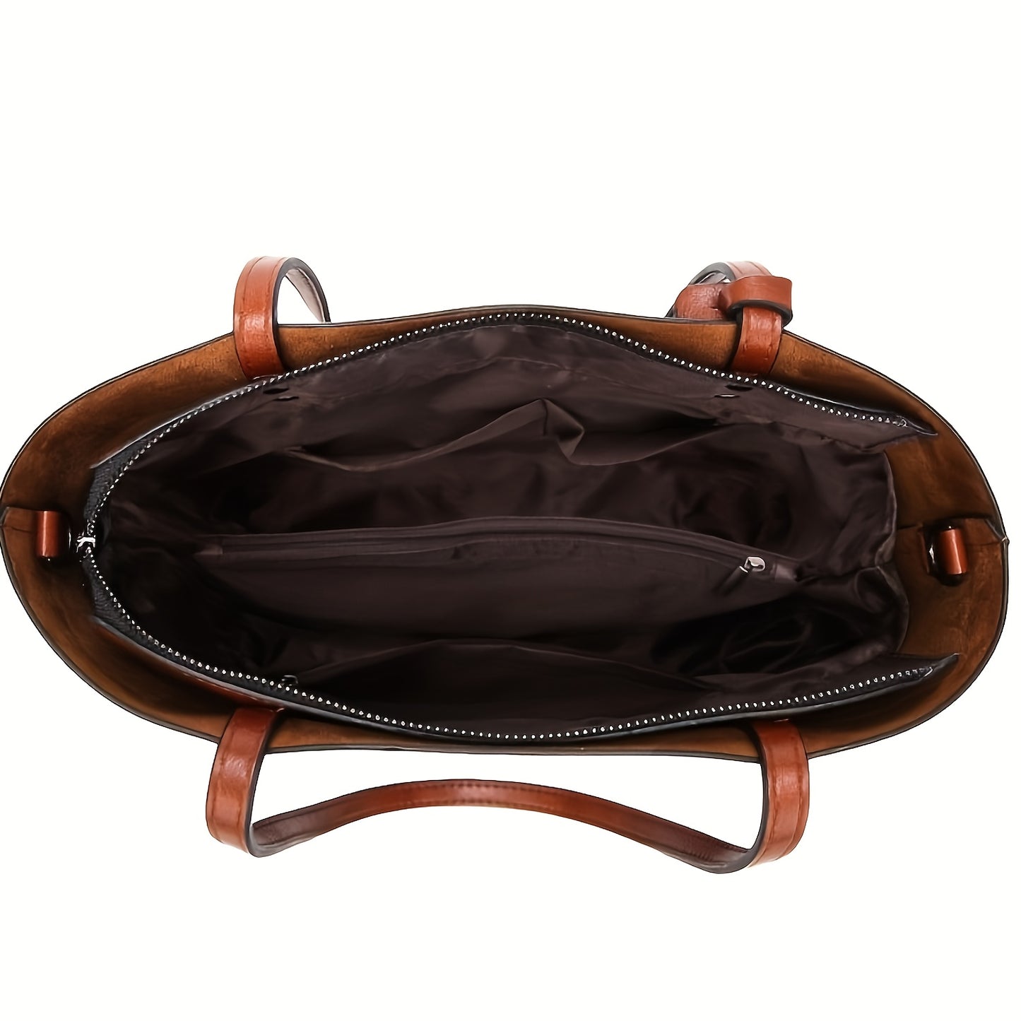 Women's Synthetic Handbag with Laptop Compartment & Detachable Strap - Golden-Tone Hardware, Zipper Closure, Spacious Work Bag for Travel, Business Meetings, Everyday Use - Available in Brown, Black, Red, Pink, Navy, Burgundy