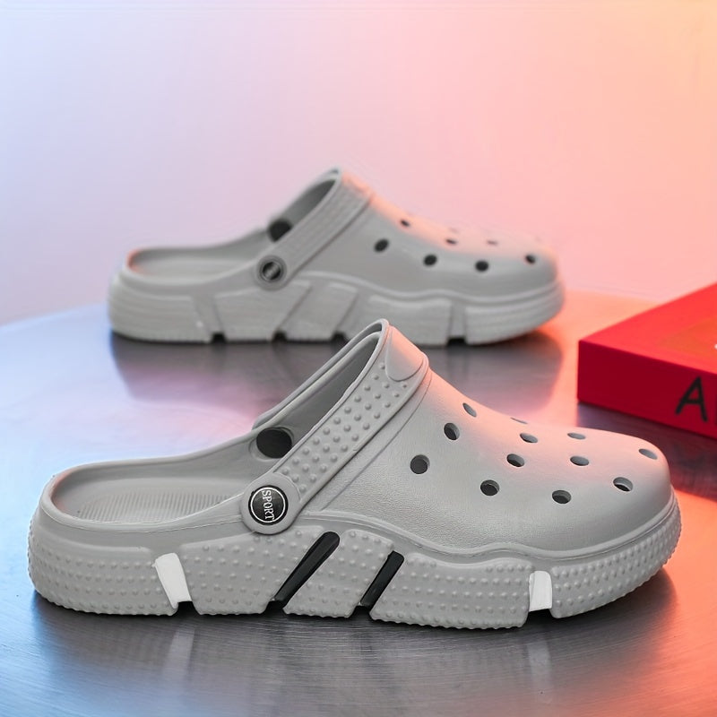 Unisex Clogs, Garden Shoes, Lightweight Non Slip Slides Slippers, Casual Hollow Out Beach Sandals, adult's footwear