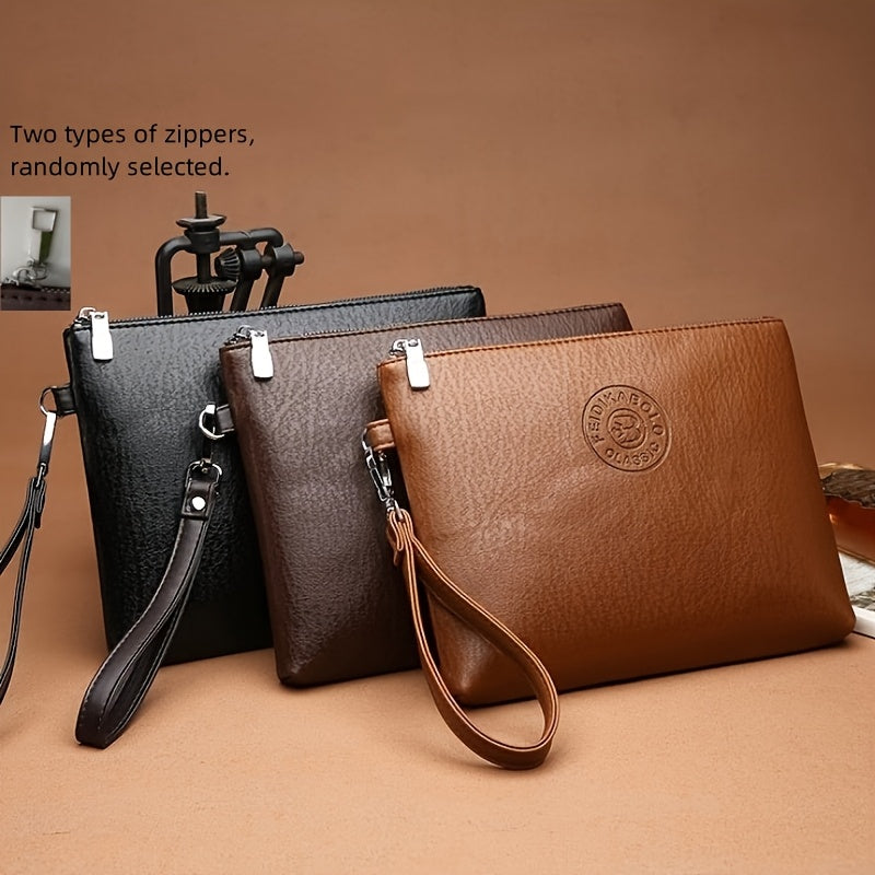 Soft Handbag For Men, Envelope Wrist Bag For Daily Commute