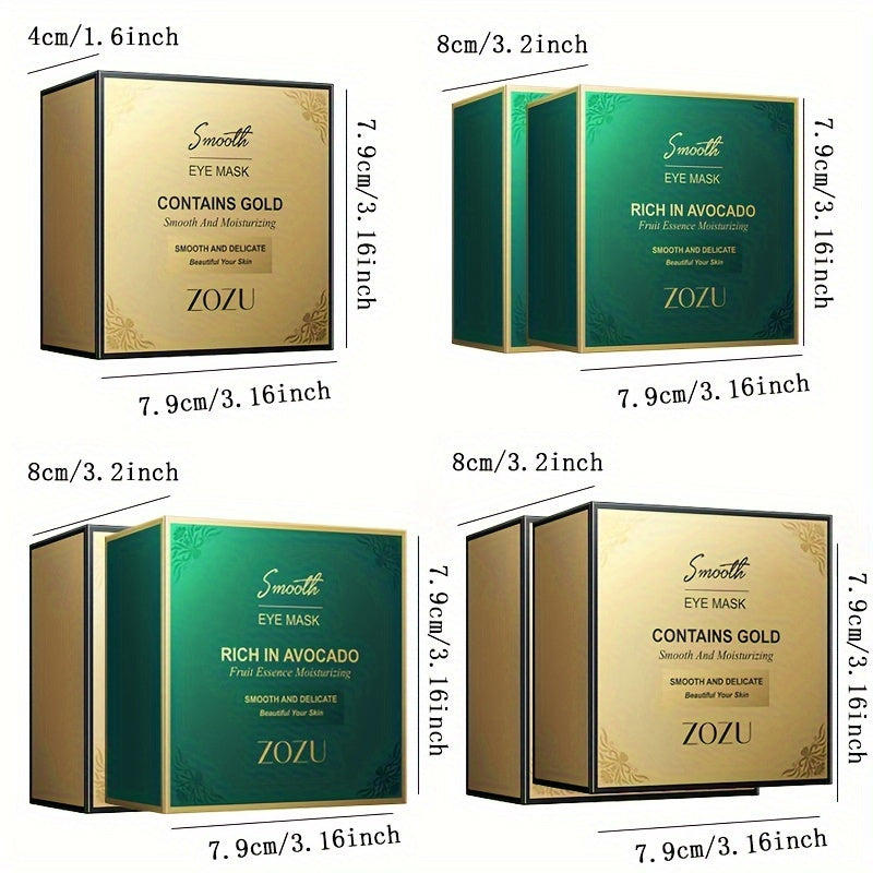60pcs Moisturizing And Lifting Eye Masks For - Avocado And Golden Eye Patches For Firming And Tightening Under Eye Skin