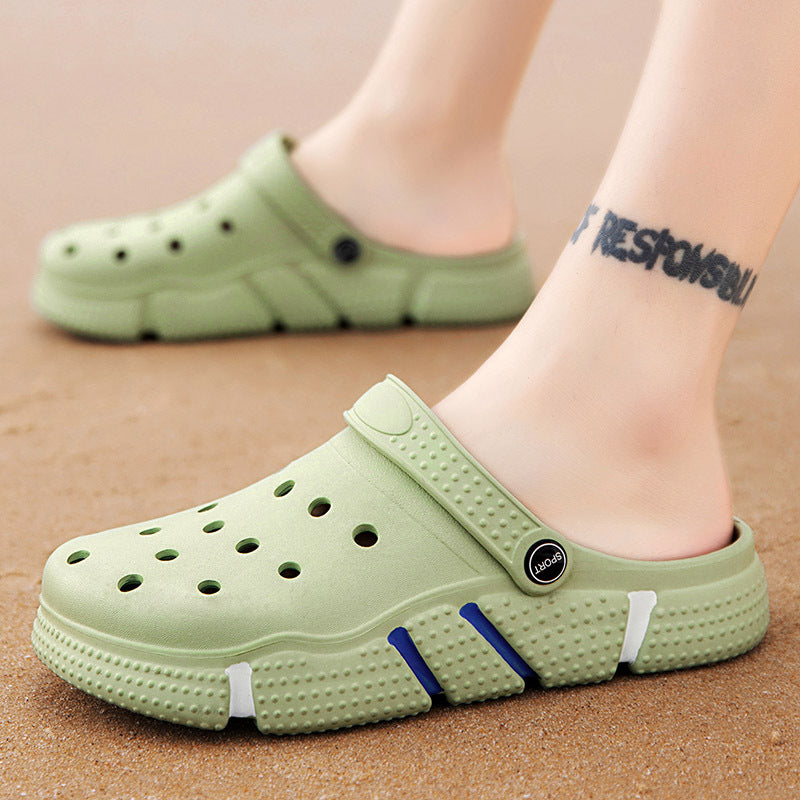 Unisex Clogs, Garden Shoes, Lightweight Non Slip Slides Slippers, Casual Hollow Out Beach Sandals, adult's footwear