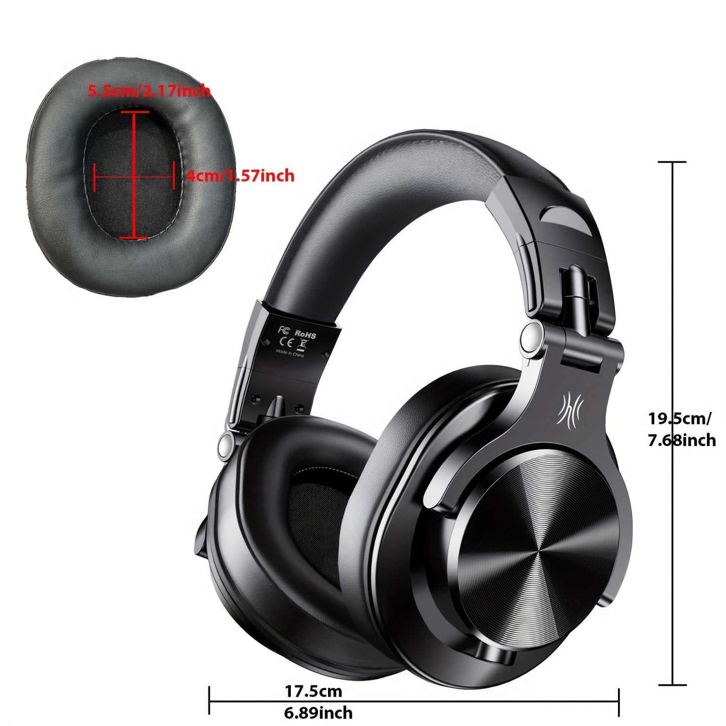 OneOdio A71m Professional Studio & Gaming Headset with Boom Mic - Over-Ear Wired Headphones, Hi-Res Audio, Noise Isolation, Compatible with PC, PS4, Xbox One, Skype, Zoom - Heavy-Duty Build, Detachable Cable, Compatible with