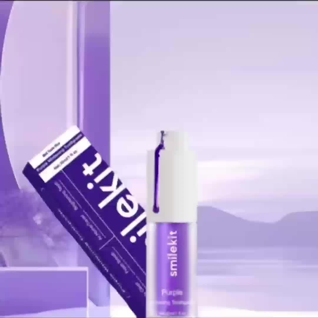 Minty Fresh Purple Whitening Toothpaste - Deep Clean, Gentle on Gums, Freshens Breath, Portable for Travel & Home Use
