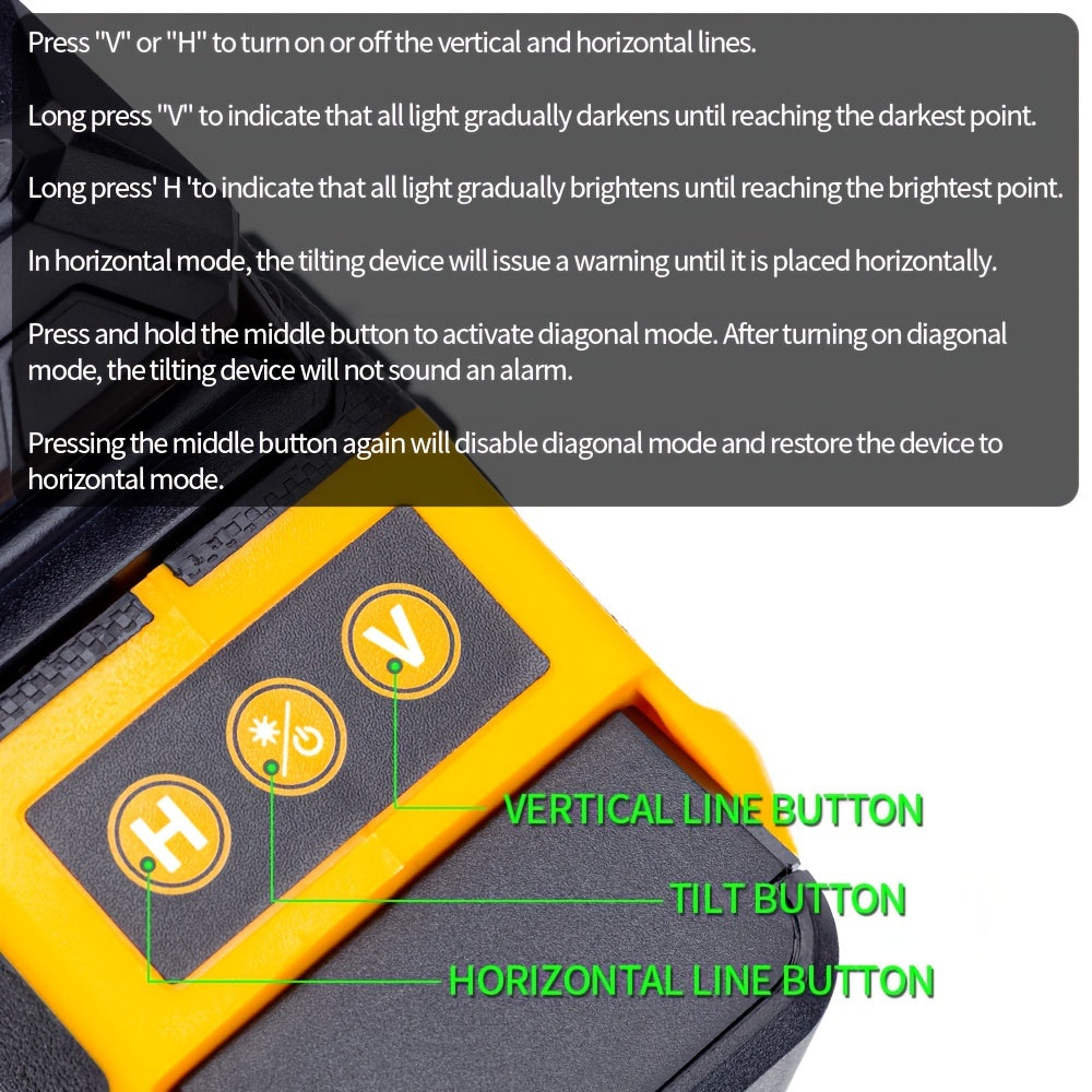 Honminda 16-Line 360° Self-Leveling Laser Level with Green Beam, 4x360° Vertical/Horizontal Cross Lines, Rechargeable Battery & Remote Control, Lifting Base & Tripod Included for Construction, Photography, Videography, Vide