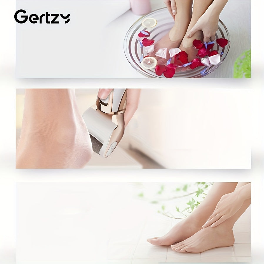 GERTZY Electric Feet Callus Removers Rechargeable, Portable Electronic Foot File Pedicure Tools, Electric Callus Remover Kit, Professional Pedi Feet Care For Dead, Hard Cracked Dry Skin Ideal Gift