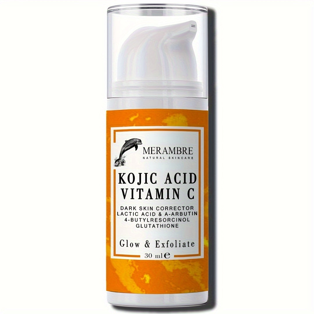 30ml Kojic Acid Serum Vitamin C Serum Dark Skin Glowing Even Skin Tone For Face And Body With Niacinamide Arbutin Glutathione 4-Butylresorcinol Exfoliator Glowing Renew Skin Looks Visibly Younger