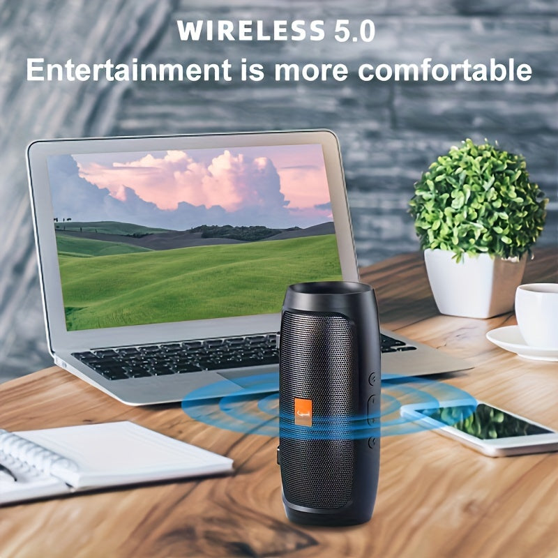 Vertical wireless speaker Stereo sound is small but the sound quality is good Desktop portable home party speaker - black blue red optional - 1pc