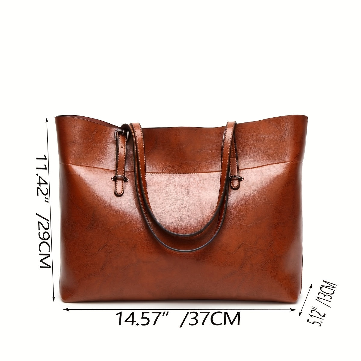 Women's Tote Bag with Adjustable Shoulder Strap - Elegant Brown, Zipper Closure, Wrist Strap - Spacious Work, Travel, Everyday Handbag - Durable Women's Purse, Versatile Carryall, Sophisticated Design, Highquality Finish, Fas