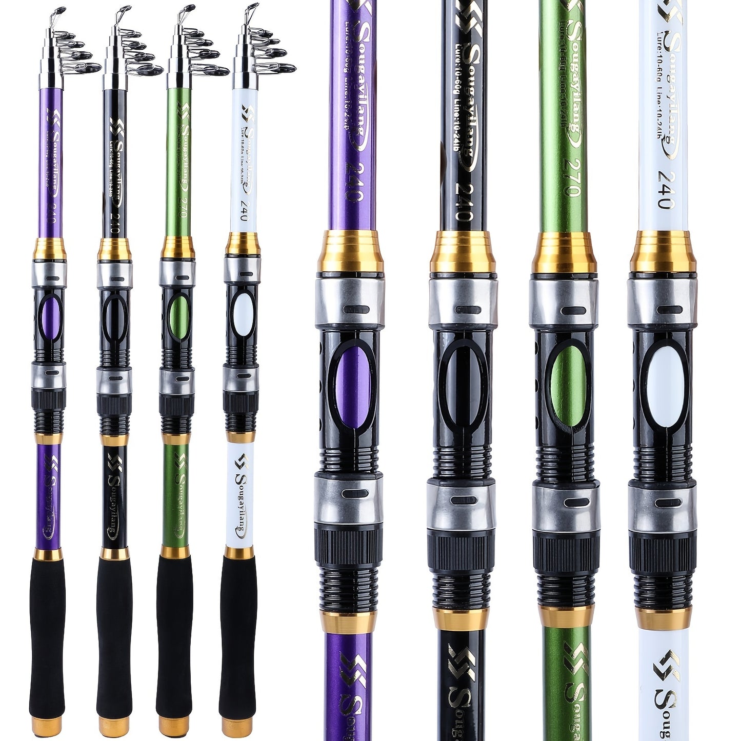 Sougayilang Telescopic Fishing Rod: Portable & Compact Design For Saltwater Fishing On The Go!