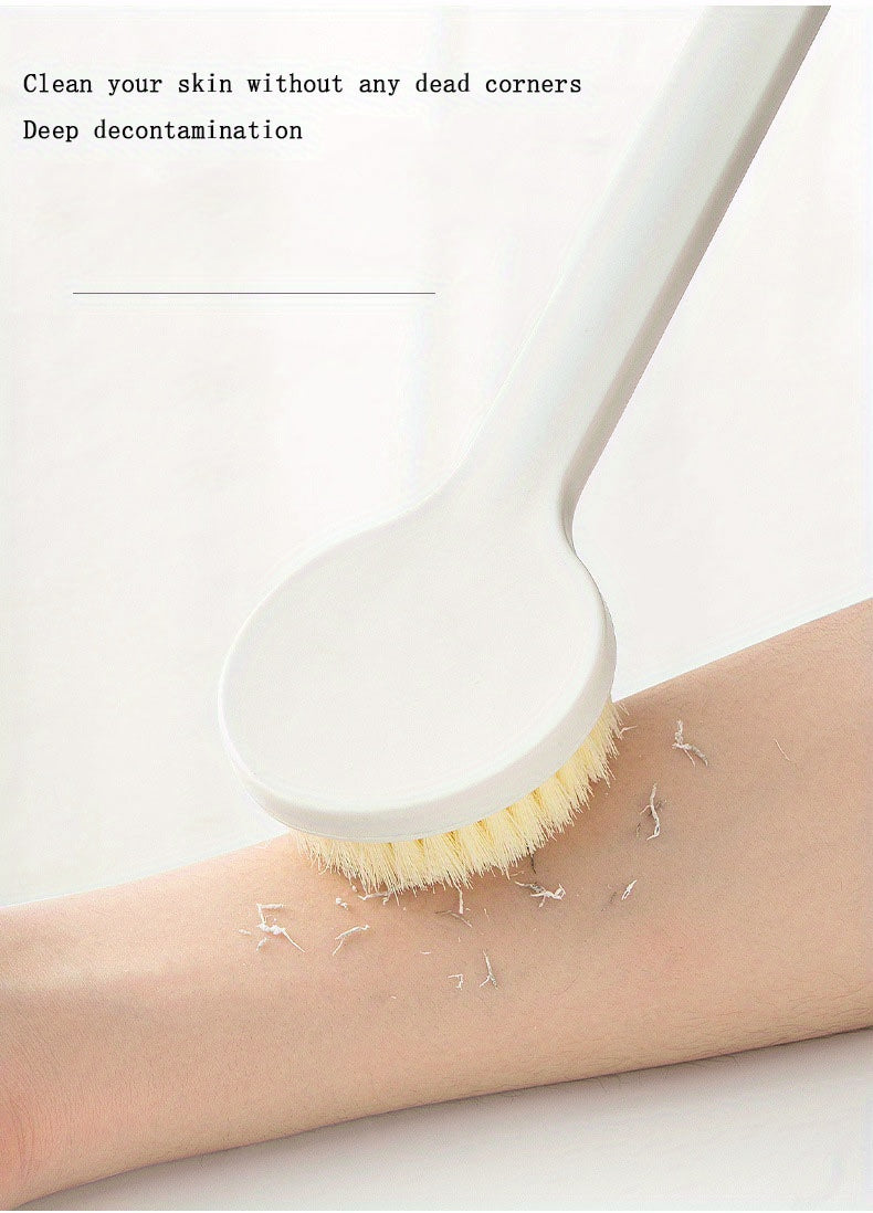 Long Handle Shower Brush with Exfoliating Scrubber for Body and Back - Massage and Exfoliate Skin in the Bathroom
