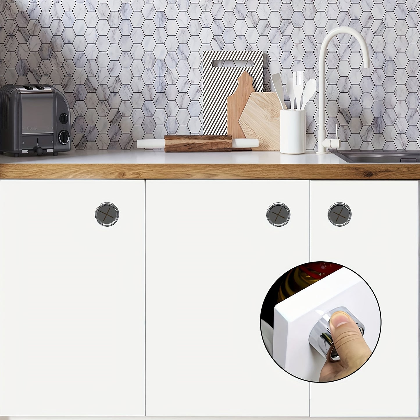 1/3pcs Fashion Style Self-Adhesive Wall Mount Towel Hooks, Plastic Easy Install No-Drill Kitchen & Bathroom Towel Holder for Home, Cabinet, Garage