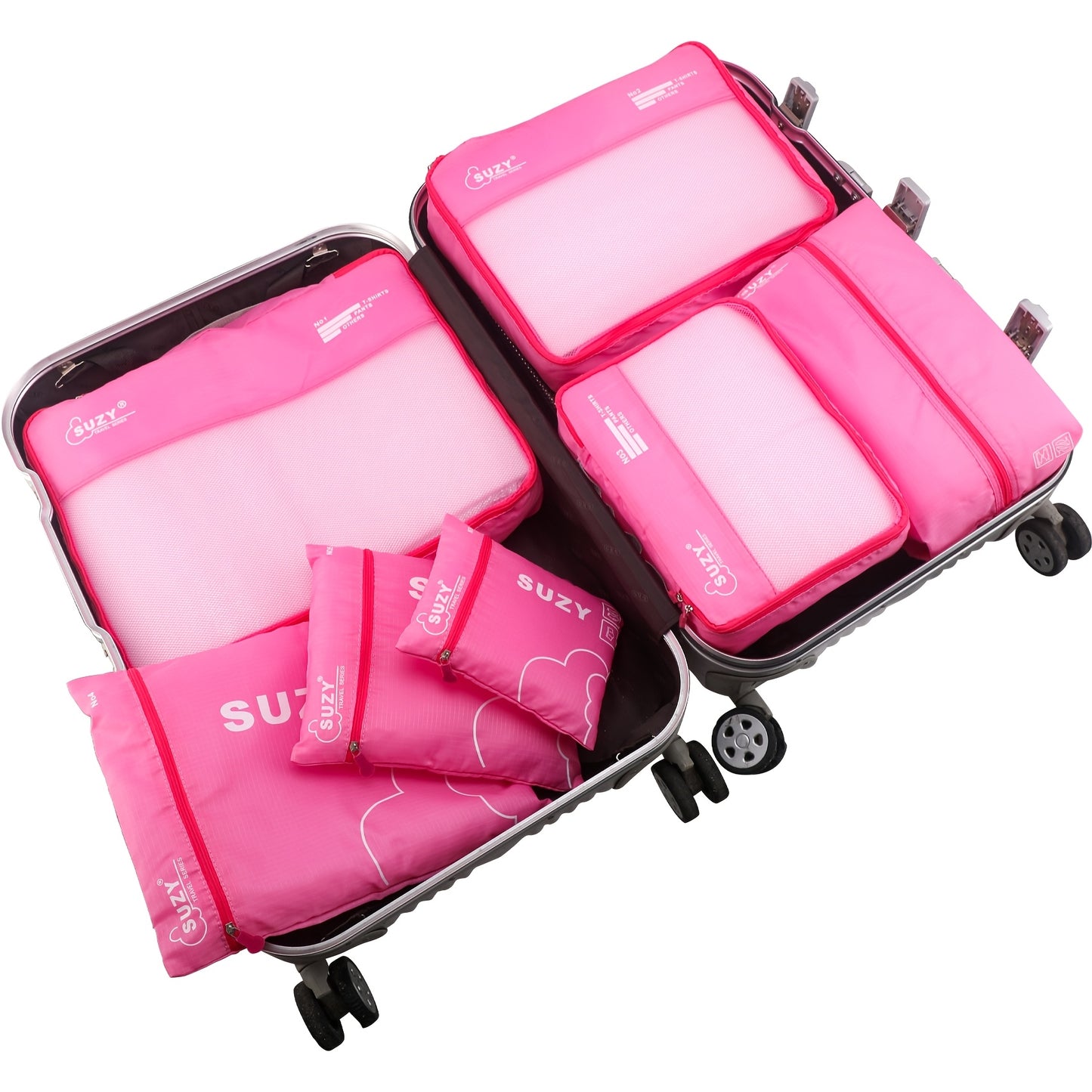 Travel Organizer Bag 7pcs Set Portable Suitcase Organizing Bag Clothes Storage Bag