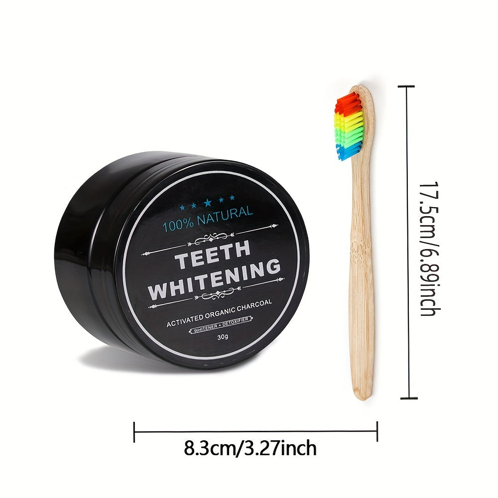 100% Natural Activated Organic Charcoal Teeth Whitening Powder - Deep Clean, Fresh Breath, Suitable for Daily Use