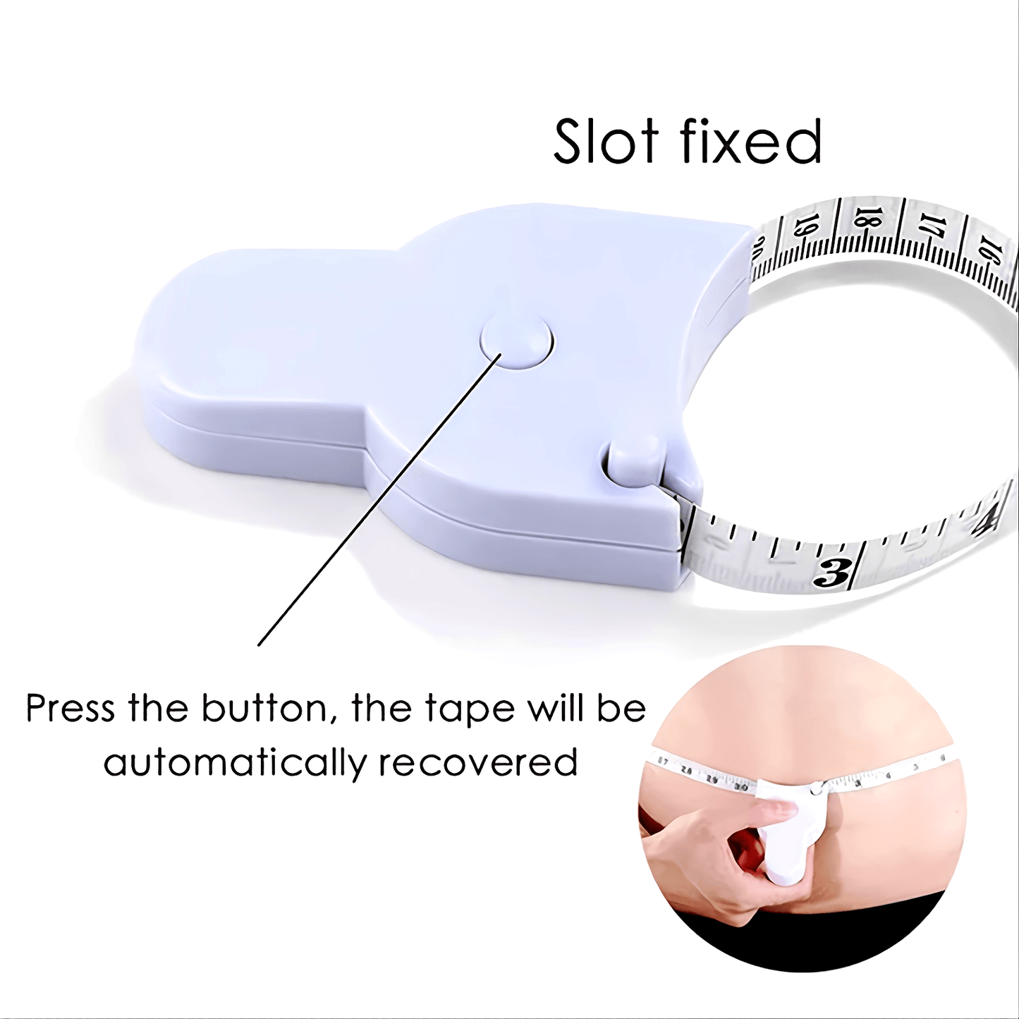 1pc Body Measurement Tape with Y-Shaped Handle - 59 Inches of Accurate Measuring