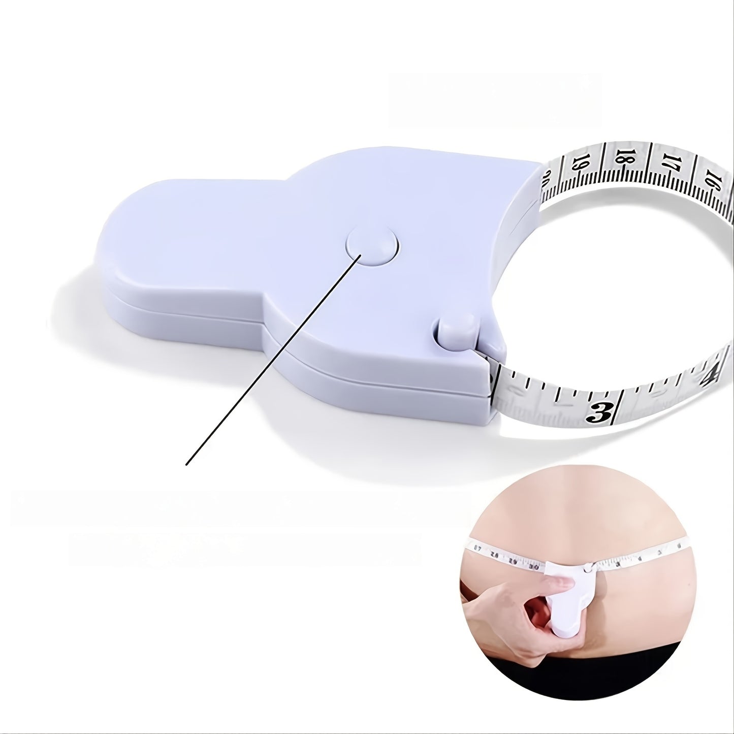 1pc Body Measurement Tape with Y-Shaped Handle - 59 Inches of Accurate Measuring