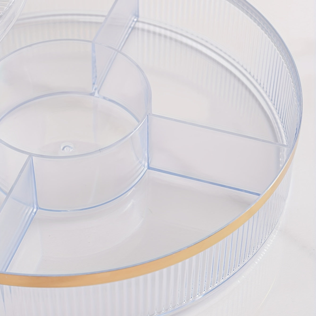 1pc, Candy Servers With Lid, 10.92in/28cm Clear Amber Gray Candy Snack Organizer, Candy Jar With Lids, Wedding Birthday Graduation Holiday Party Supplies, Home Decor