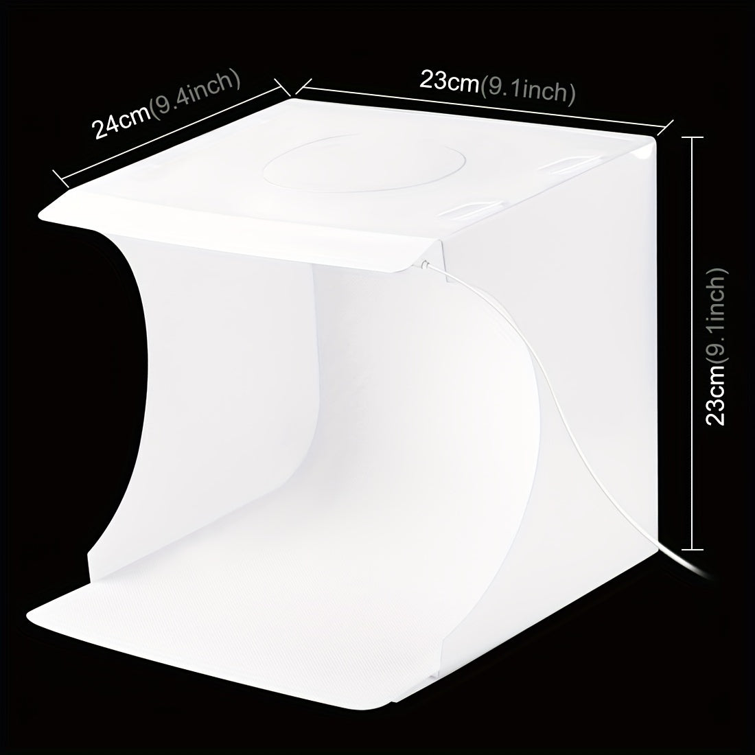 PULUZ Photo Light Box, Folding Portable Photography Shooting Light Tent Kit, Photo Studio 550LM Box, White Lighting Softbox With 1 LED Lights + 6 Color (Black/White/Orange/Red/Green/Blue) Backdrops Fabric For Product Display