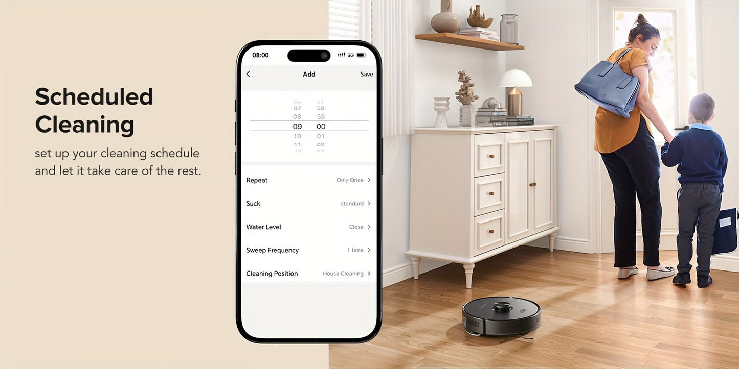 Lubluelu L15 MAX Robot Vacuum and Mop, 3-in-1 Sweeping & Vacuuming & Mopping, 3.0L Dust Bag, 70-Day Self-Emptying, 360° PSD Obstacle Avoidance, Diversified Cleaning, Mapping, Pet Hair Cleaning, Home Cleaning | Modern Robot D