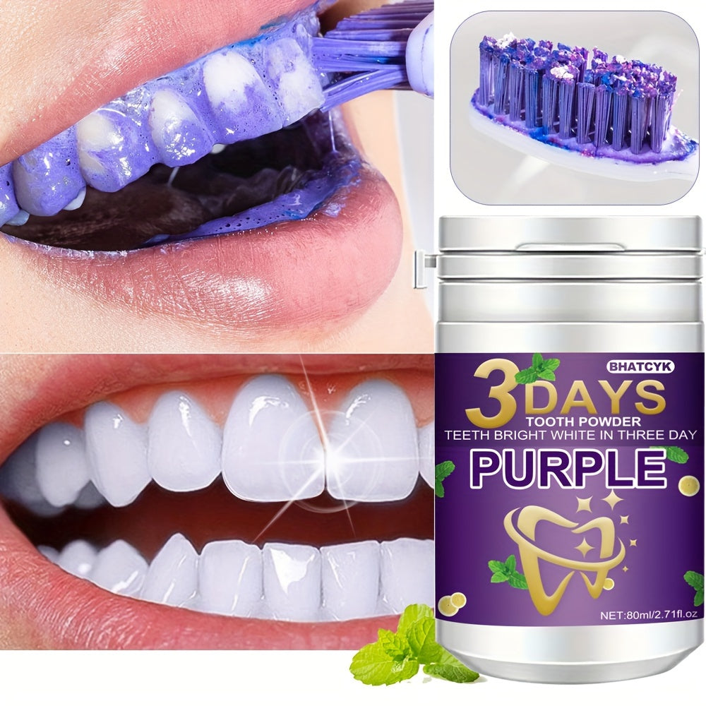 1pc Purple Teeth Whitening Powder, Deep Cleaning Tooth Polish, Tooth Cleaning Powder For Daily Life