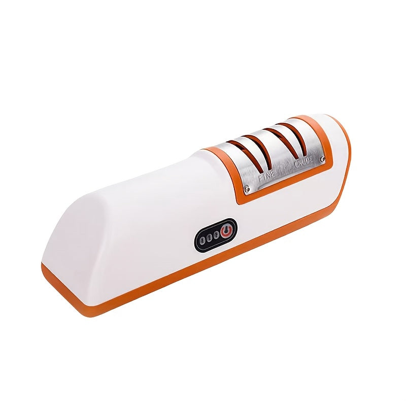 Electric Knife Sharpener - USB Rechargeable, 20° Precision Edge for Kitchen & Pocket Knives | Fast Sharpening & Polishing | Compatible with Chef Knives, Santoku, Ceramic, Slicing & Paring Knives,  Compact Design, Highquality