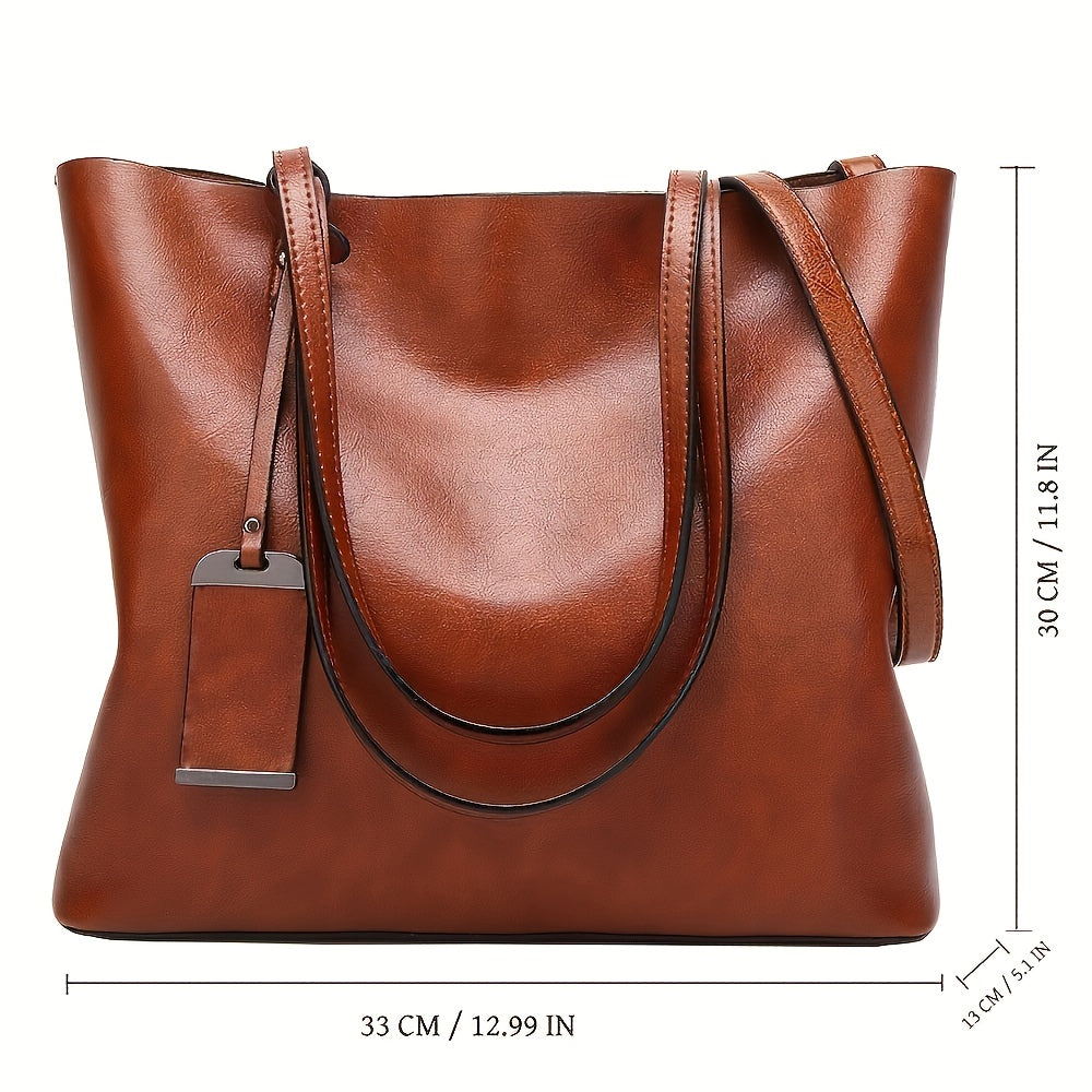 Women's Synthetic Handbag with Laptop Compartment & Detachable Strap - Golden-Tone Hardware, Zipper Closure, Spacious Work Bag for Travel, Business Meetings, Everyday Use - Available in Brown, Black, Red, Pink, Navy, Burgundy