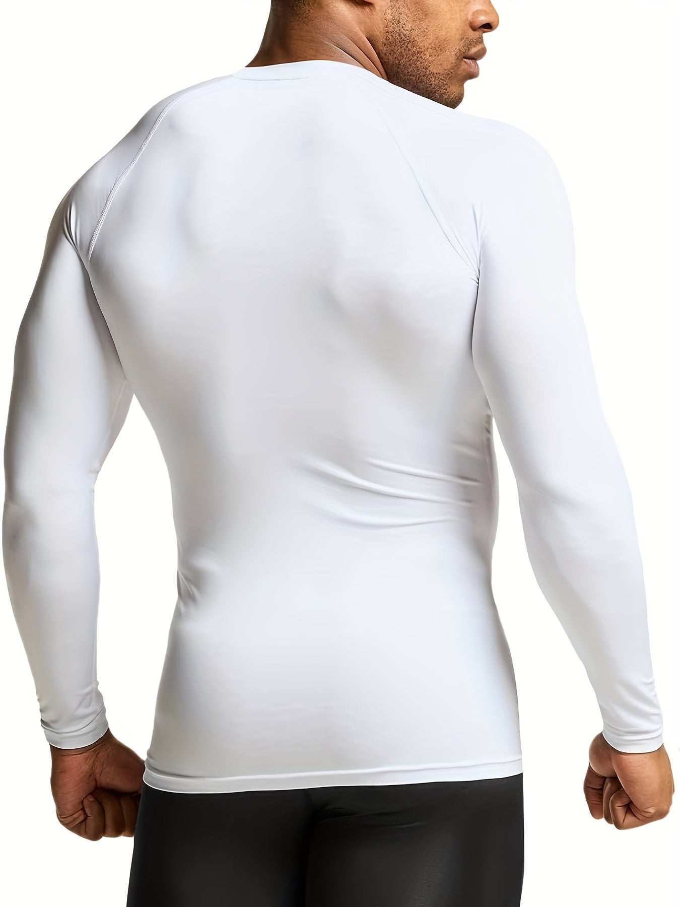 1/3 Pcs, Men's Thermal Long Sleeve Compression Shirts, Winter Sports Base Layer Top, Athletic Running T-Shirt