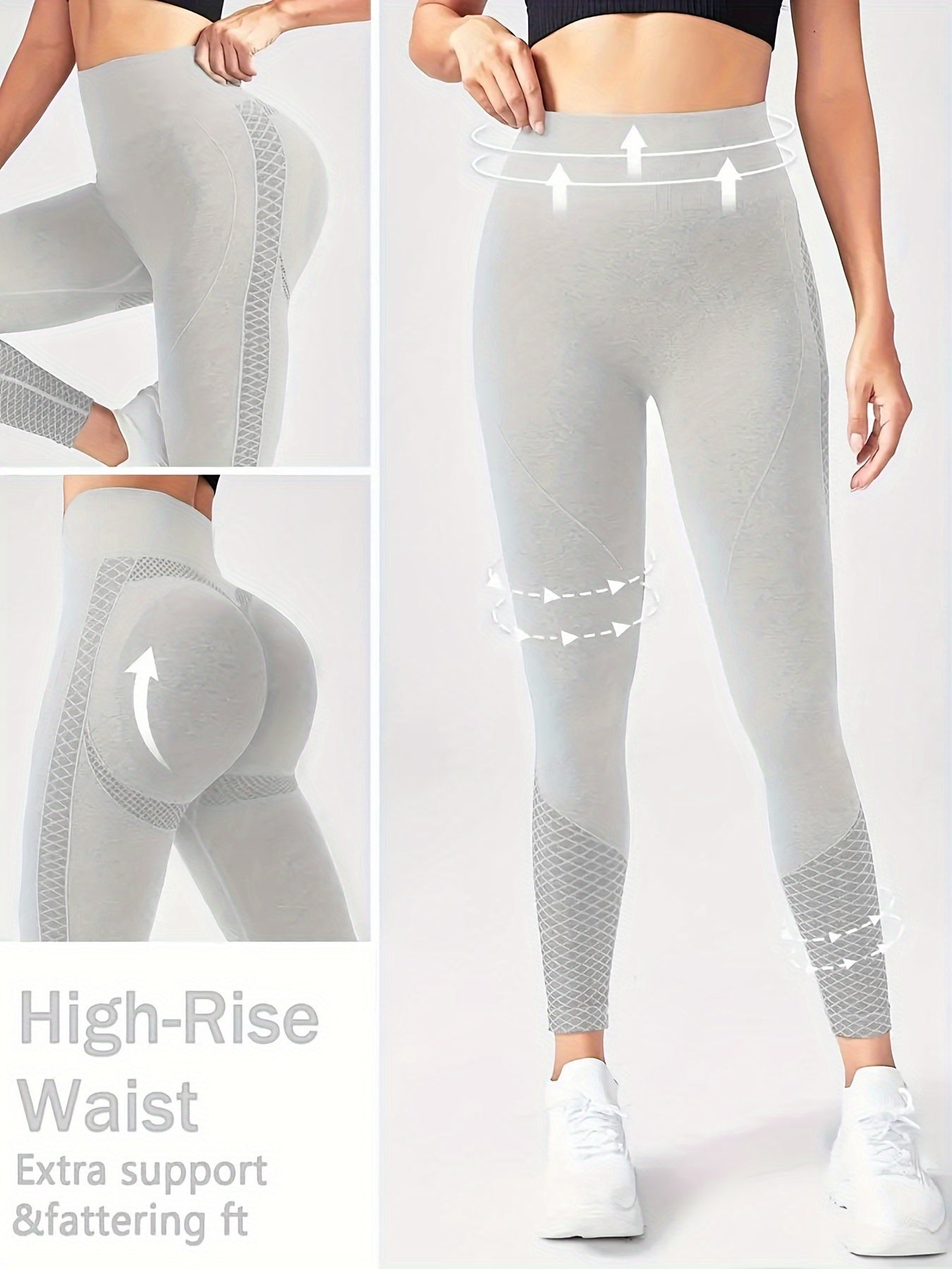 High-waisted Compression Sports Tights - Super Comfortable, Abdominal Control, Sweat-wicking, Four-way Stretch, Adjustable Length, Wide Waistband, Elegant Design, Suitable for Women - Perfect for Yoga, Fitness, and Daily Wear