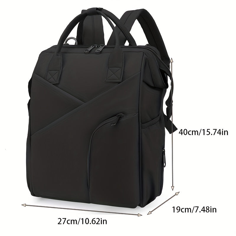 Multi-layer Space Large-capacity Solid Color Fashion Simple Mommy Bag Portable Multi-functional Backpack, Halloween Thanksgiving Day Christmas Gift