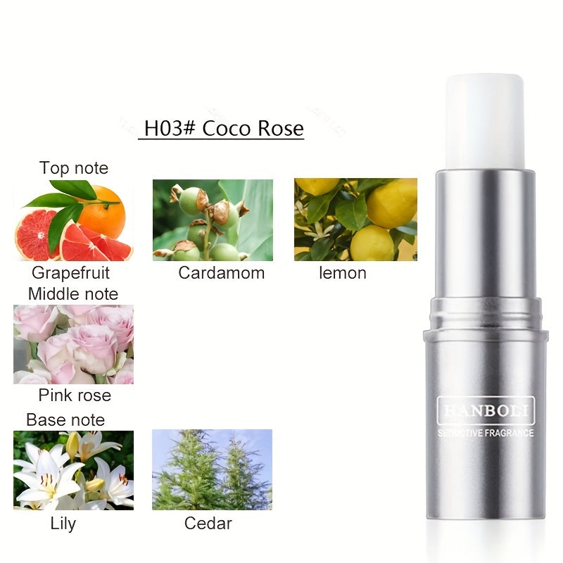Solid Love Perfume - Women Solid Perfume Portable Balm, Long-lasting Fragrance, Charming Fragrance, Pocket Solid Balm Stick plant squalane