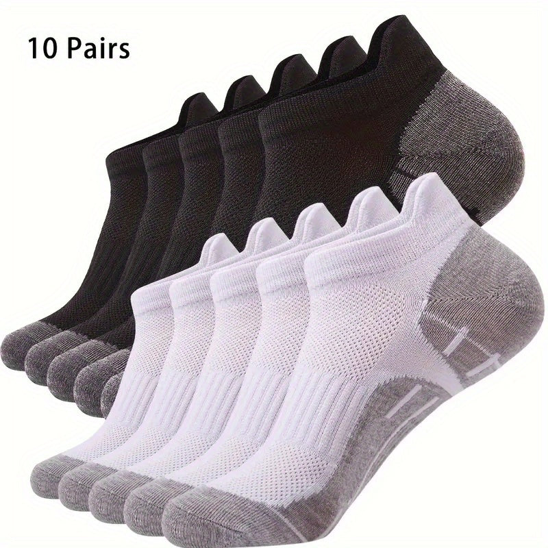 20 Pairs of Men's Socks, 10/20 Pairs Low-Cut Comfort Cushion Casual Socks