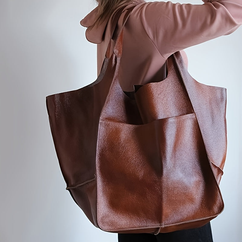 New Simple Women's       Large Capacity Tote for Shopping and Daily Commuting