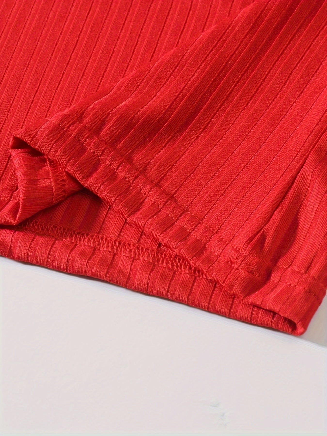 Ribbed Men's Casual Stretch Breathable Lightweight Long Sleeve Round Neck T-shirt For Spring Fall, Running Training