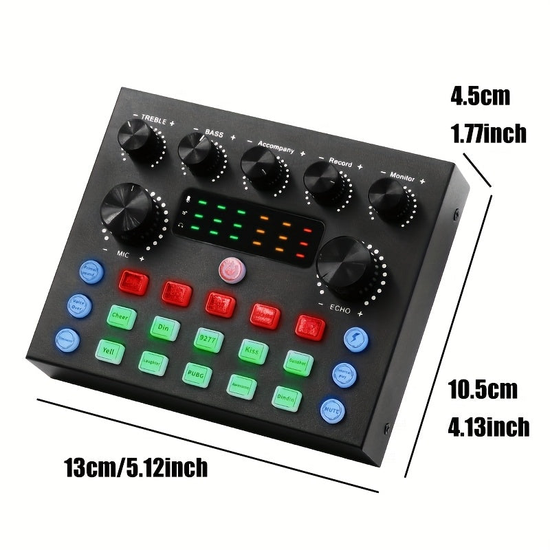 Podcast equipment package, V8s audio interface, two microphones, desktop version, wired microphone, with integrated live sound card and BM800 condenser microphone, podcast microphone, very suitable for recording, broadcasting