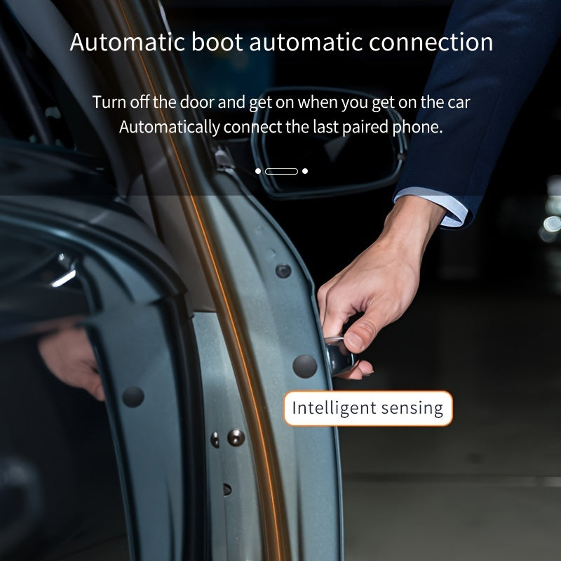 JaJaBor Wireless Car Kit Handsfree Speakerphone with Microphone Automatic Shut Down and Auto Connect, Voice Assistance with Clip