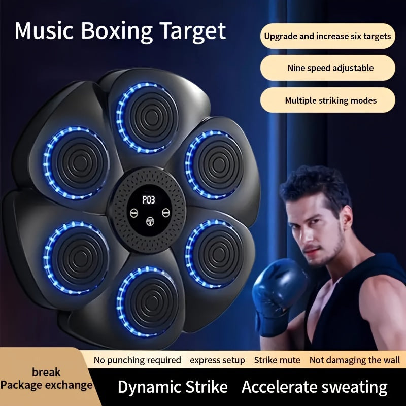 Home Adult Boxing Music Training Target Smart Bluetooth Music Boxing Machine Indoor Fitness Wall Target for Home Gym Boxing Sports Training