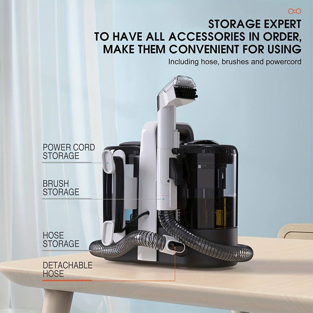 GOXAEEEE Handheld Carpet Cleaner 600W Handheld 15Kpa Corded Spot Clean Machine Wet Fabric Sofa Cleaning Pet Portable Car Multi-functional Suction And Suction Integrated Household Fabric Sofa Cleaning Machine