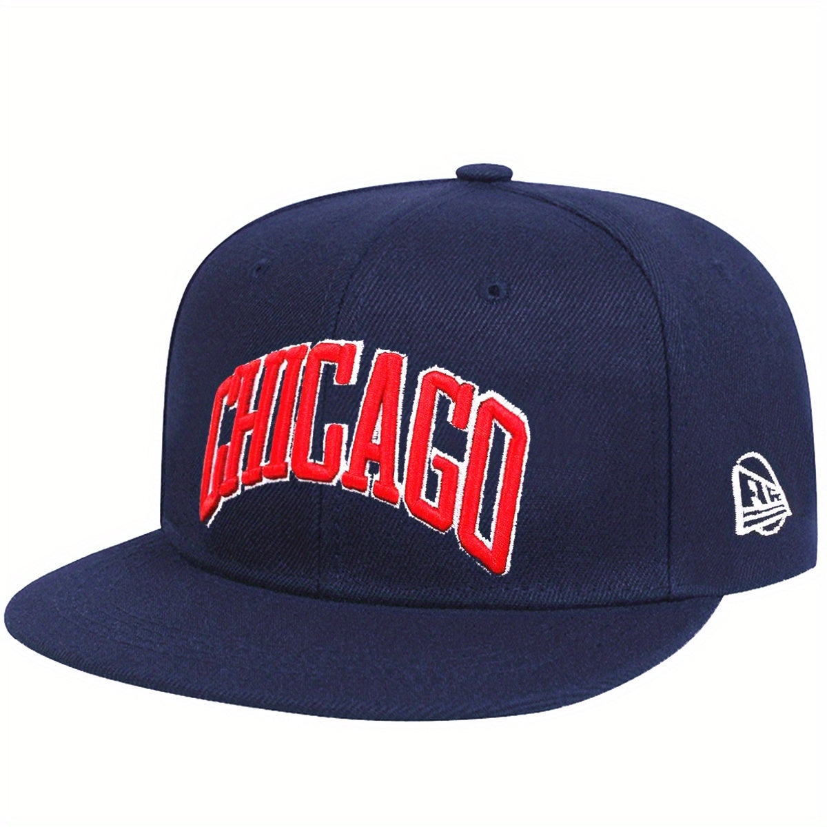 2.54 cmCHICAGO" Embroidered Baseball Cap, Lightweight Polyester, Hand-Washable, Sporty Snapback with Iconic Design for Casual Wear