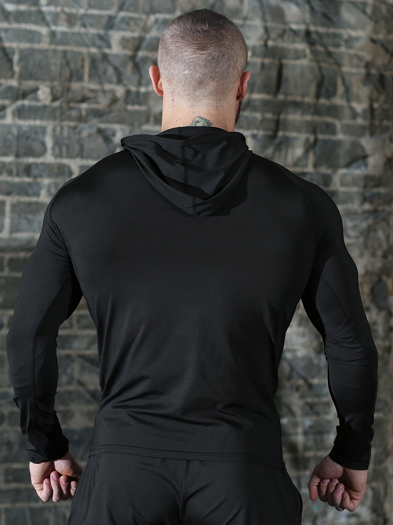 Xinso Prince 5pcs Men's Zip Up Hooded Jacket & Compression T-shirt & Long Sleeve Workout Top & Shorts & Leggings For Fitness