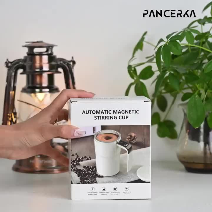 Smart USB-Powered Self-Stirring Coffee Mug with Temperature Display - Stainless Steel, Portable & Easy to Clean - Perfect for Home, Office, Travel & Car Use