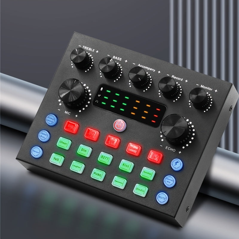 Podcast equipment package, V8s audio interface, two microphones, desktop version, wired microphone, with integrated live sound card and BM800 condenser microphone, podcast microphone, very suitable for recording, broadcasting