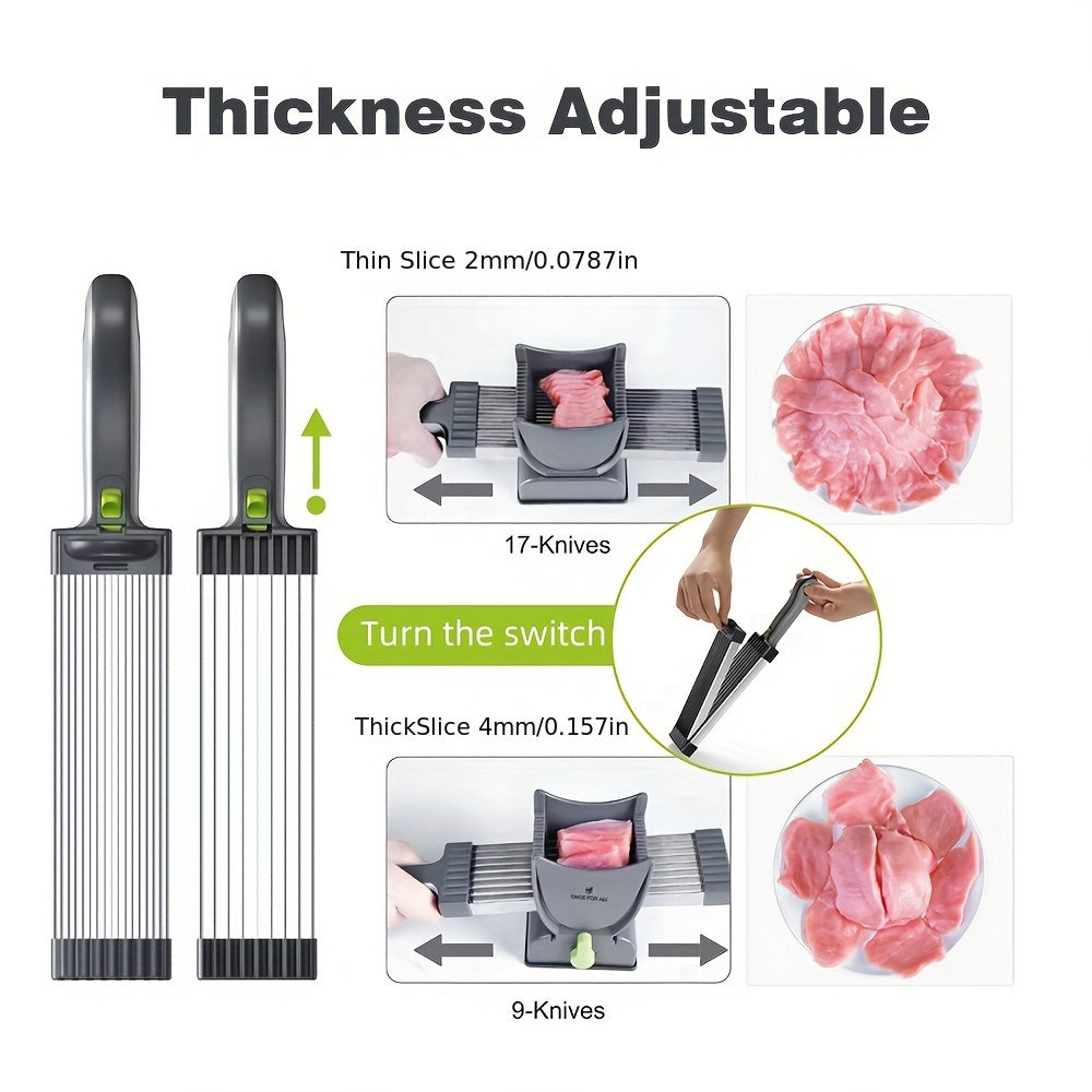 Manual Meat Grinder Set, ABS Kitchen Meat Cutter, Suitable for Beef, Salmon, Lamb, Vegetables, No Charging Required, Battery-Free, Suitable for Cooking, Grilling, Hot Dishes